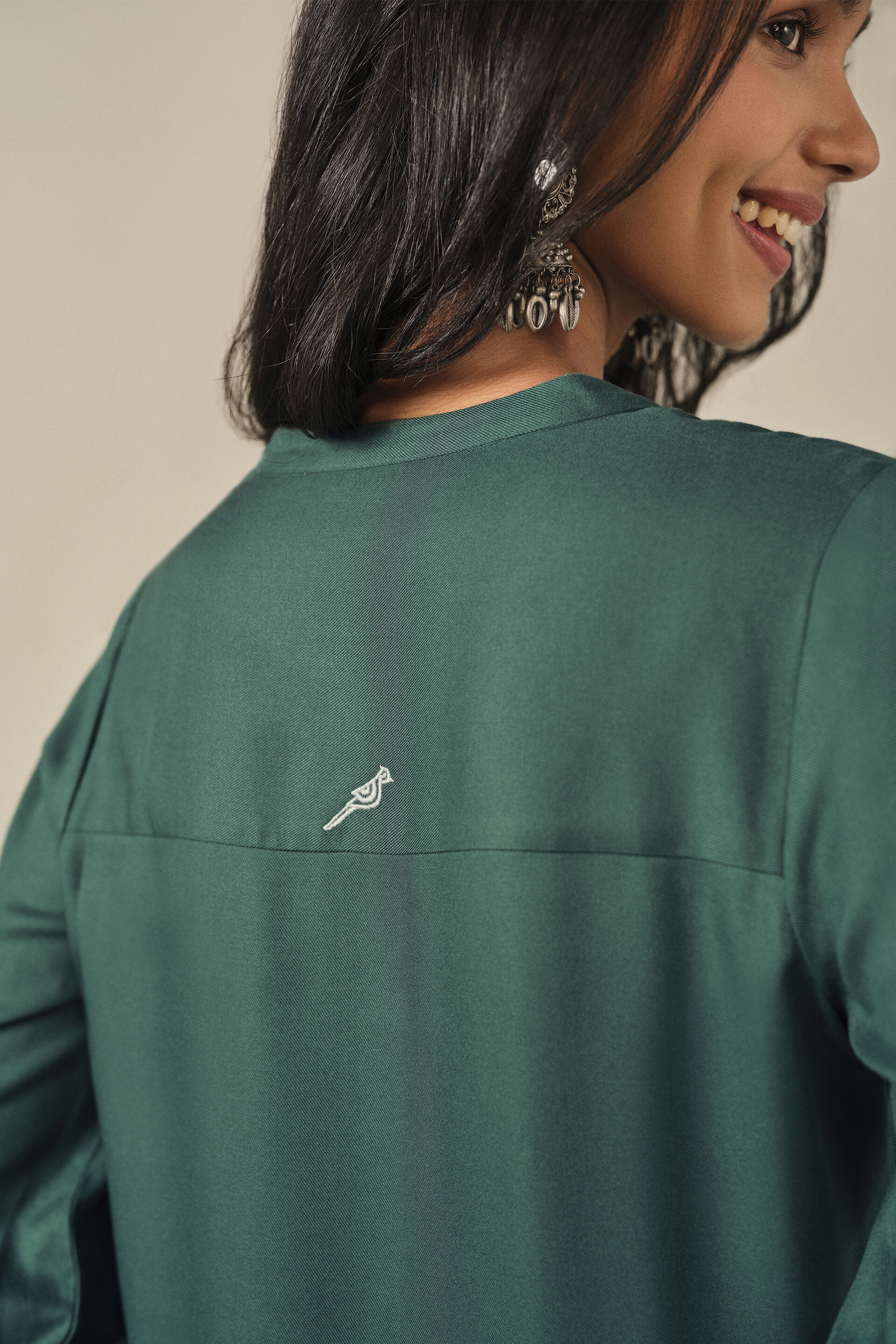 Embroidered Tunic in Teal, Teal, image 5